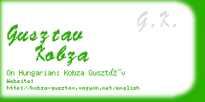 gusztav kobza business card